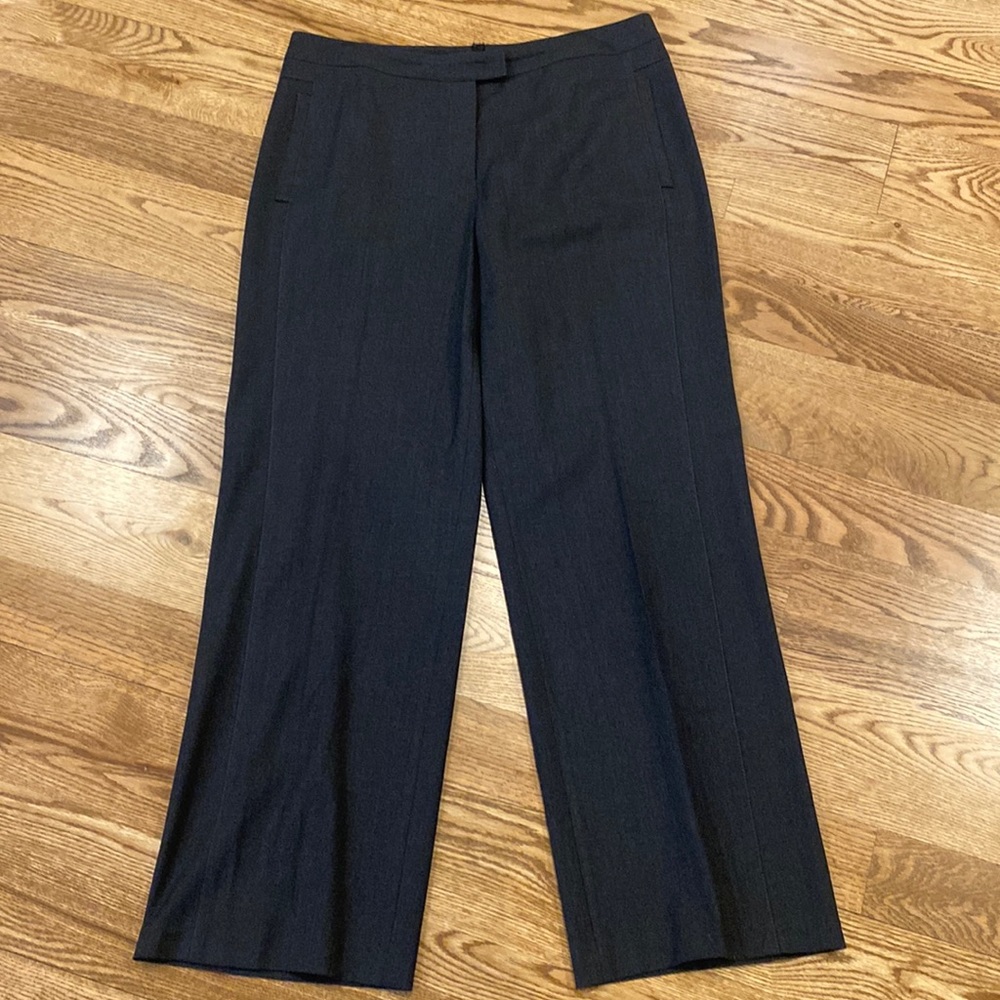 Womens Escada trouser workwear dark academia straight leg pant black 14